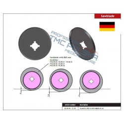 Ogranicznik głębokości cięcia piłą chirurgiczną, ogranicznik mimośrodowy do pił sekcyjnych i do cięcia gipsu, 65mm