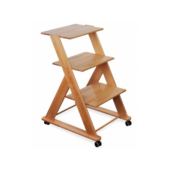Stolik drewniany pod aparaturę medyczną Wood 01 - sprzęt medyczny do gabinetu lekarskiego