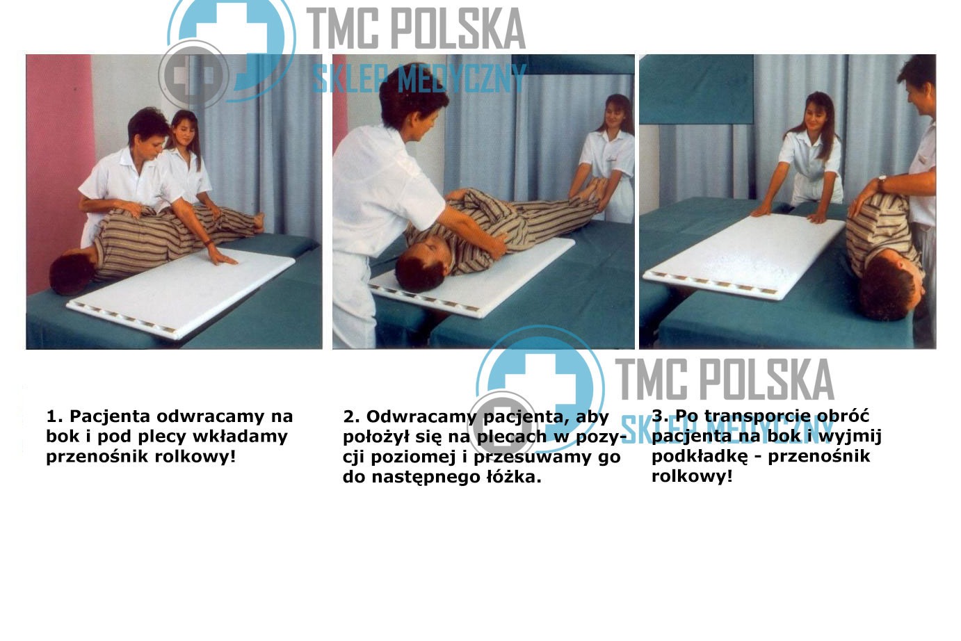 Medyczne rolki  - Przenośnik taśmowo-rolkowy, rolki do przenoszenia (przesuwania) pacjenta. Rolki - Roll board do przesuwania pacjentów. 